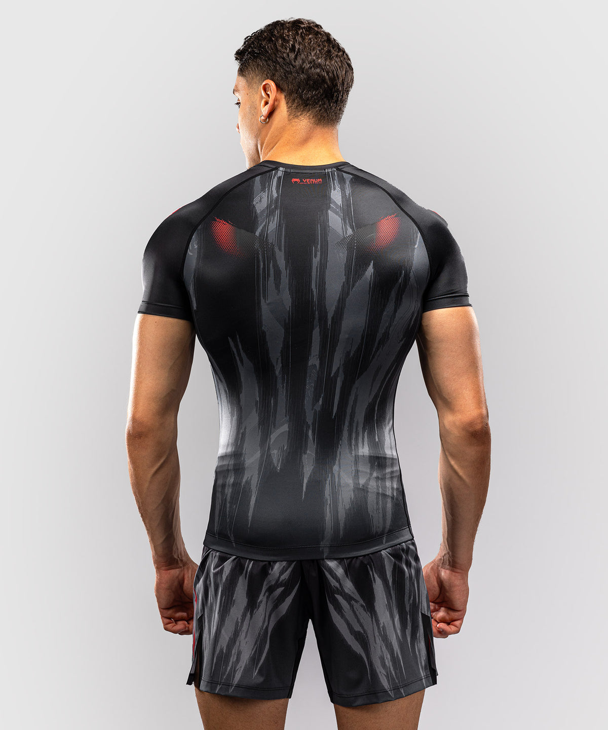 Venum Demon Short Sleeve Rash Guard - Black/Grey