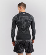 Venum Midnight Fury Long Sleeve Rash Guard - Black/Grey/Silver