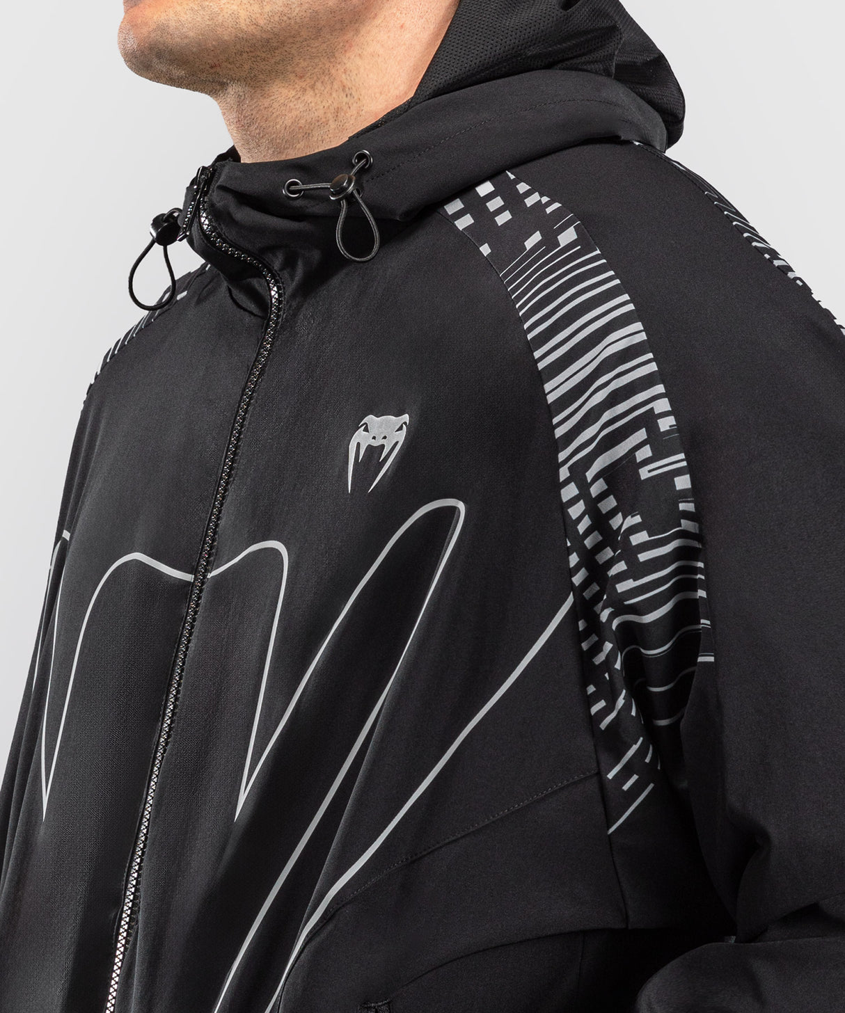 Venum Midnight Fury Track Jacket - Black/Grey/Silver