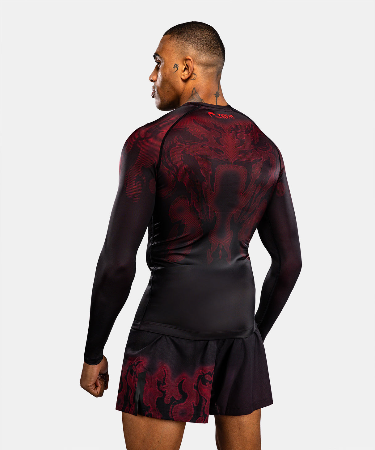 Venum Spectre Long Sleeve Rash Guard - Black/Red