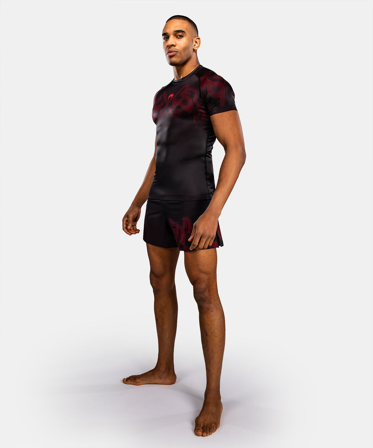 Venum Spectre Short Sleeve Rash Guard - Black/Red