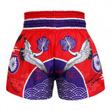 TUFF Muay Thai Shorts - Japanese Drawing Crane Birds