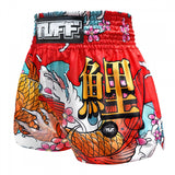 TUFF Muay Thai Shorts - Red Japanese Koi Fish