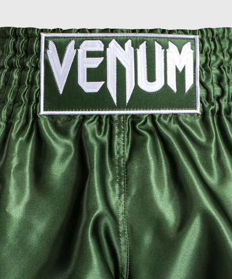 Venum Classic Muay Thaï Short - Black/White/White  Fight Co