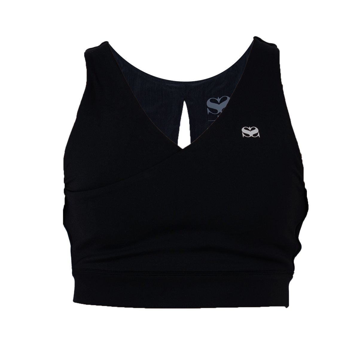 Scramble Hearts Sports Bra - Black