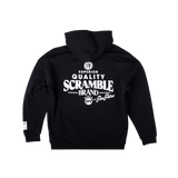 Scramble Puff Print Zip-Up Hoody - Black