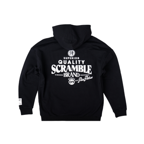 Scramble Puff Print Zip-Up Hoody - Black