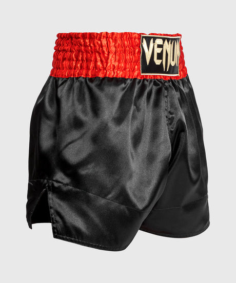 Venum Classic Muay Thaï Short - Black/White/White  Fight Co