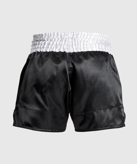 Venum Classic Muay Thaï Short - Black/White/White  Fight Co