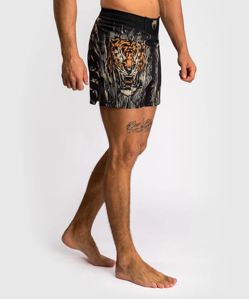 Venum Tiger Men's Fight Shorts - Black/Neon Orange