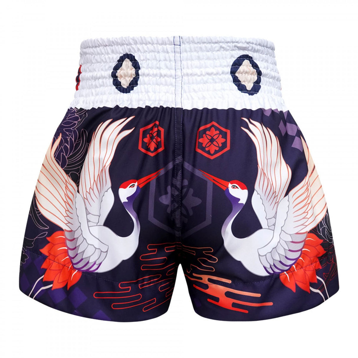 TUFF Muay Thai Shorts - Japanese Drawing Crane Birds