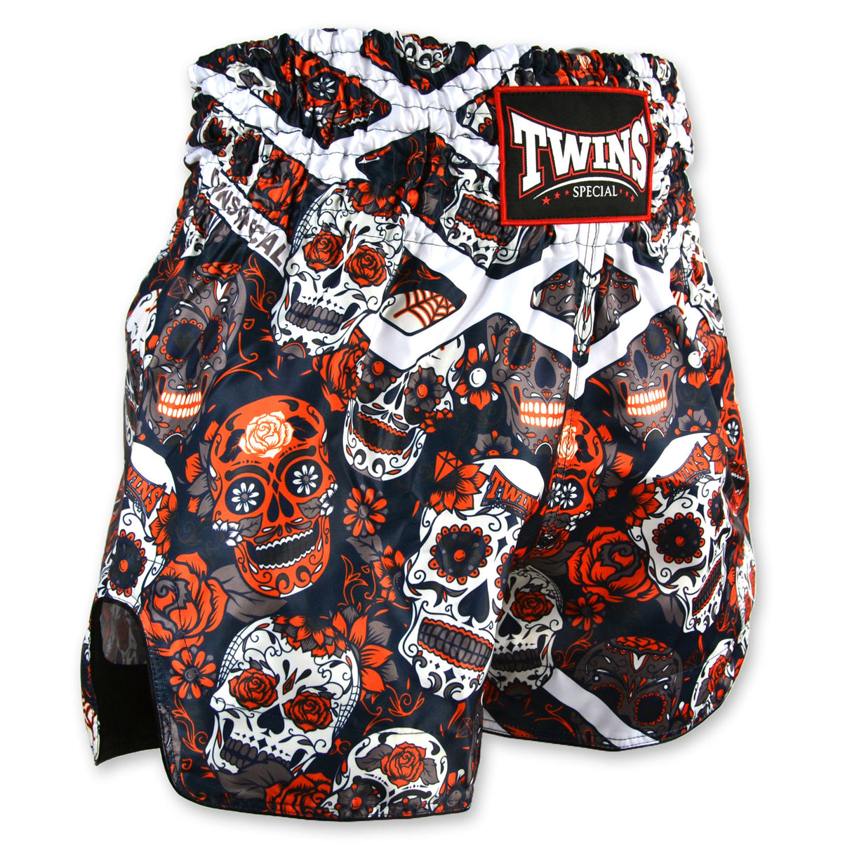 Twins Calaveras Muay Thai Shorts - Orange