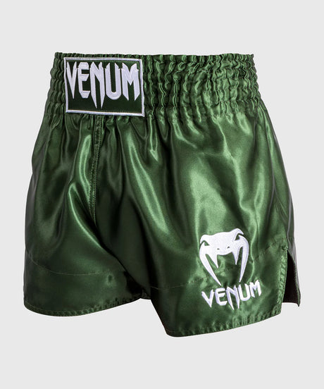 Venum Classic Muay Thaï Short - Black/White/White  Fight Co
