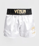 Venum Classic Muay Thaï Short - Black/White/White  Fight Co