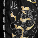 TUFF New Retro Style Shorts - Singha Yantra with War Flag