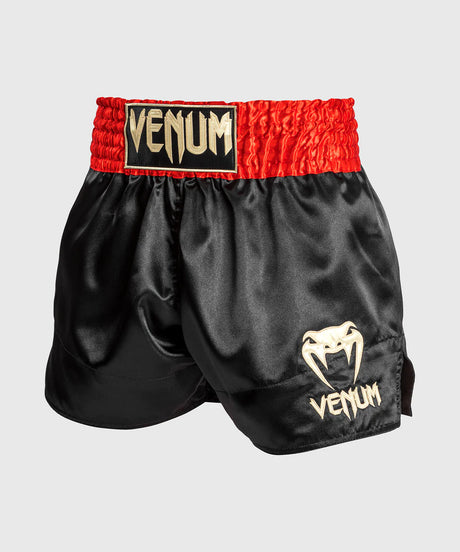 Venum Classic Muay Thaï Short - Black/White/White  Fight Co