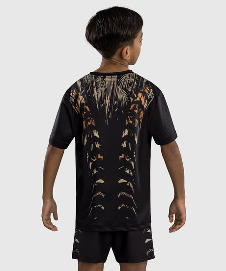 Venum Tiger Kids Dry Tech T-Shirt - Black/Neon Orange