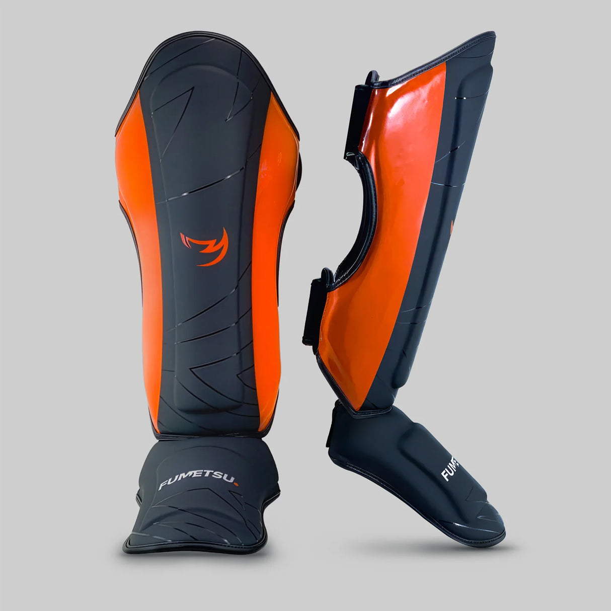 Fumetsu Icon Thai Shin Guards - Black/Orange