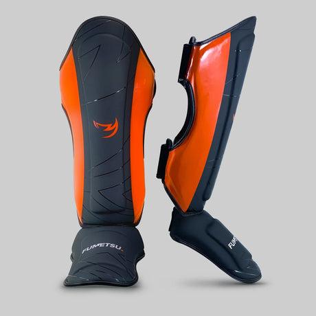 Fumetsu Icon Thai Shin Guards - Black/Orange