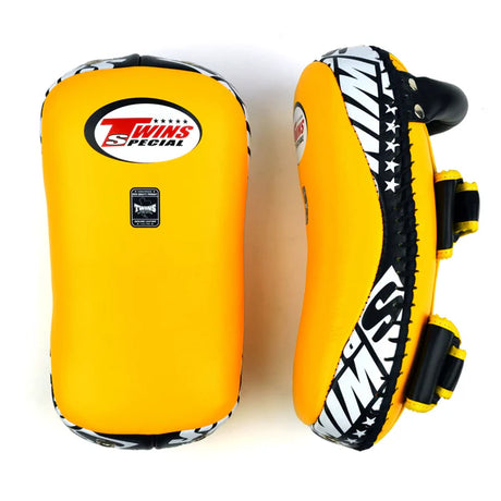 Twins Special Curved  Leather Thai Kick Pads