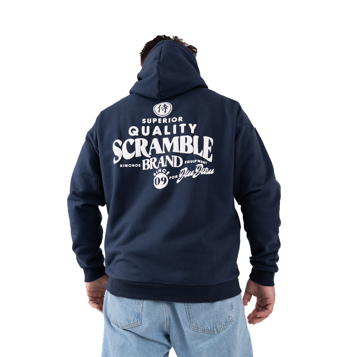 Scramble Puff Print Hoody - Blue