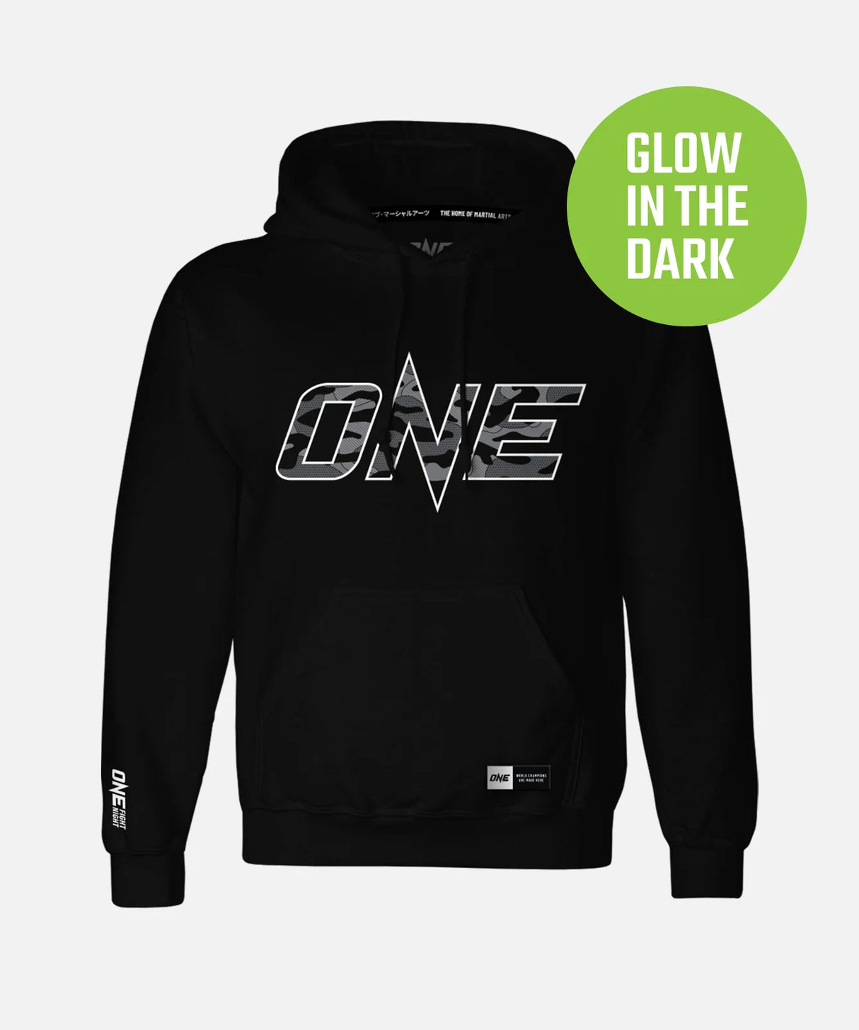 ONE Camo Logo Hoodie - Black