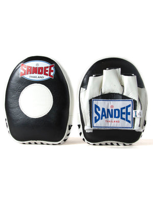 Sandee Muay Thai Boxing Mini Focus Mitts Black-White Fight Co