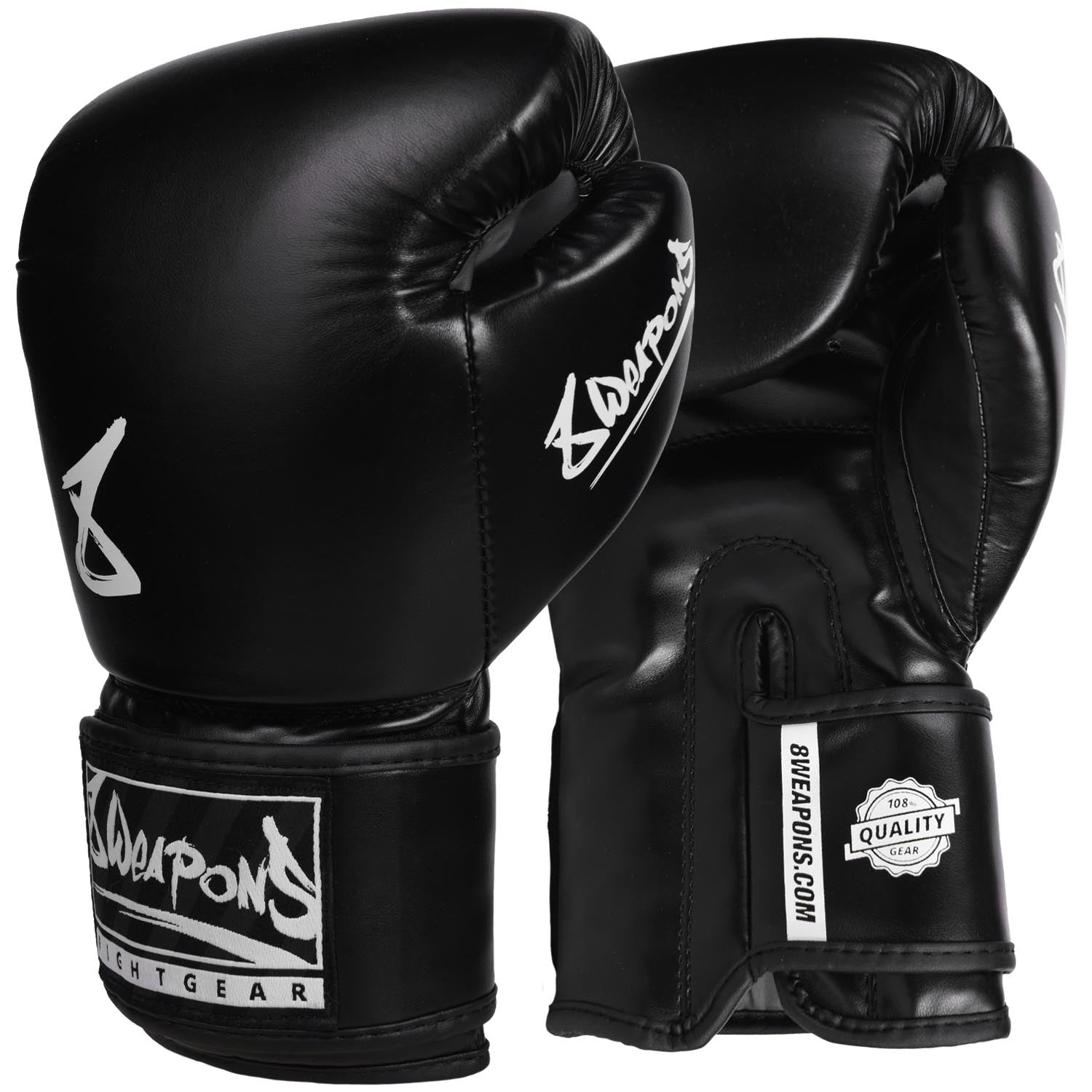 8 WEAPONS Boxing Gloves, Pure, black-white 8 WEAPONS