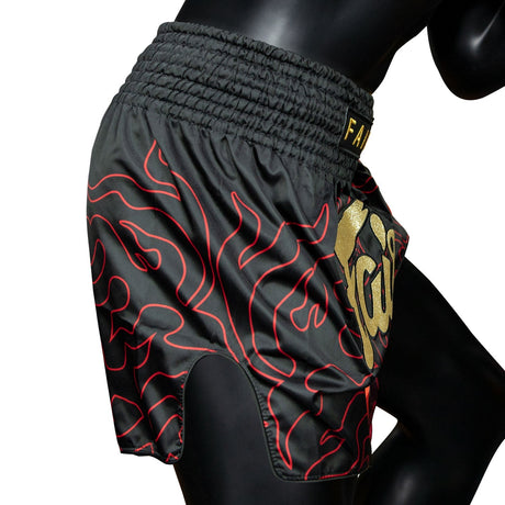 Fairtex Muay Thai Boxing Lava Muaythai Shorts Black - Toprank Sport™