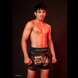 Fairtex Muay Thai Boxing Lava Muaythai Shorts Black - Toprank Sport™