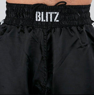Blitz Adult Classic Satin Full Contact Trousers - Black Red Blitz Sports
