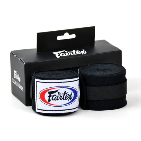 Fairtex 4.5m Stretch Hand Wraps - Black Fairtex