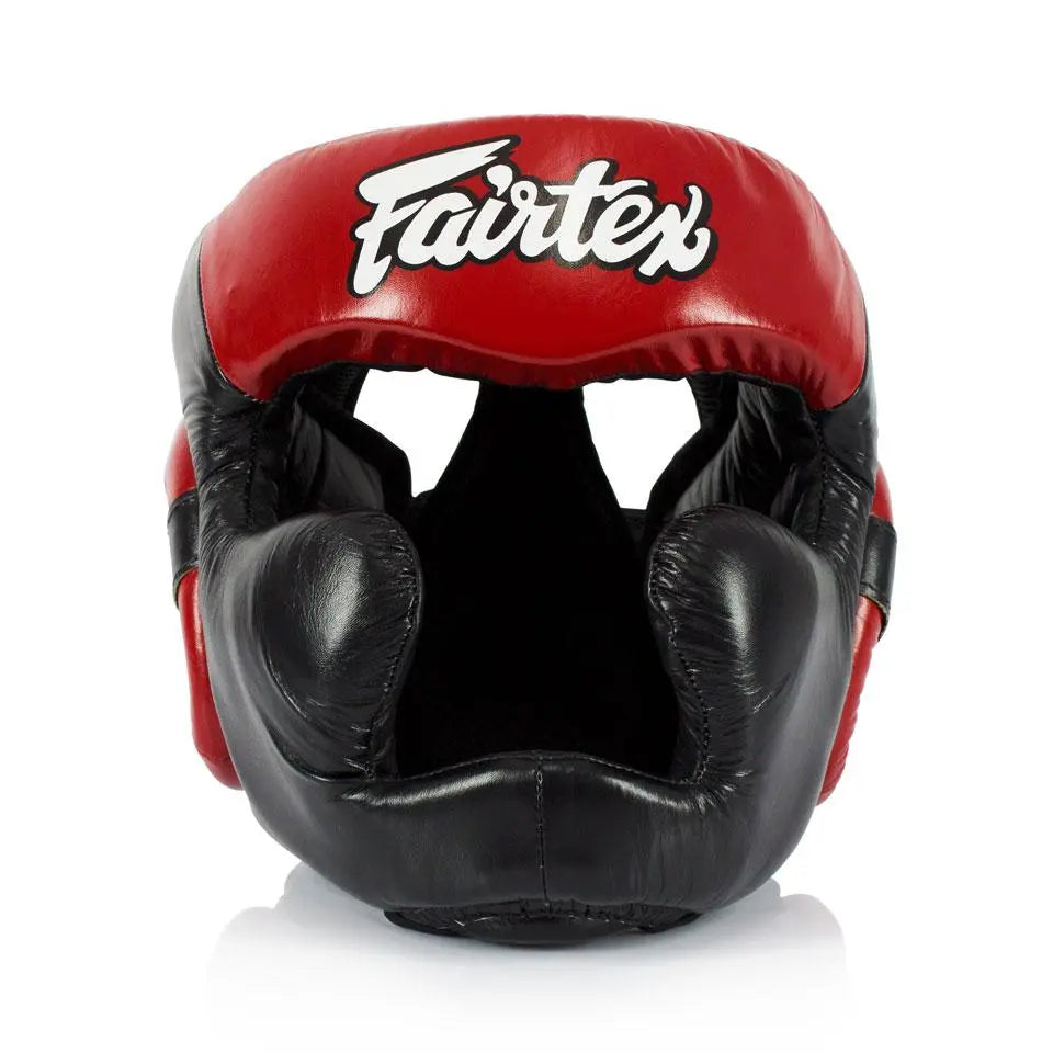 Fairtex Black-Red Full Coverage Headguard Fairtex