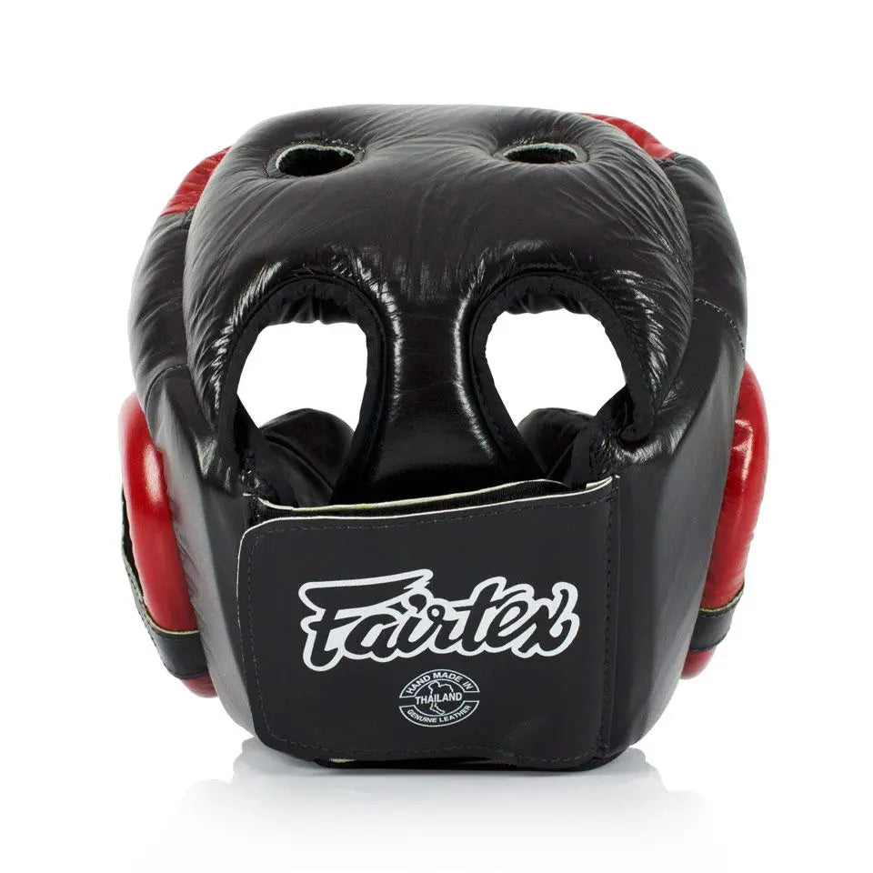 Fairtex Black-Red Full Coverage Headguard Fairtex