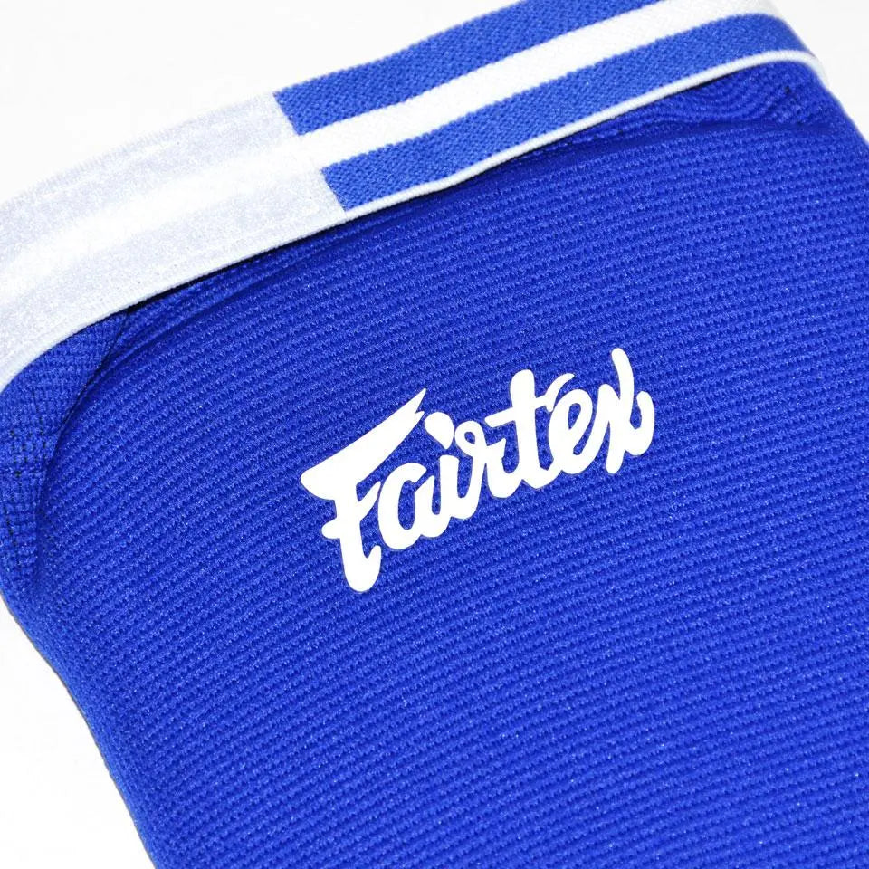 Fairtex Elastic Competition Shin Guards - Blue Fairtex