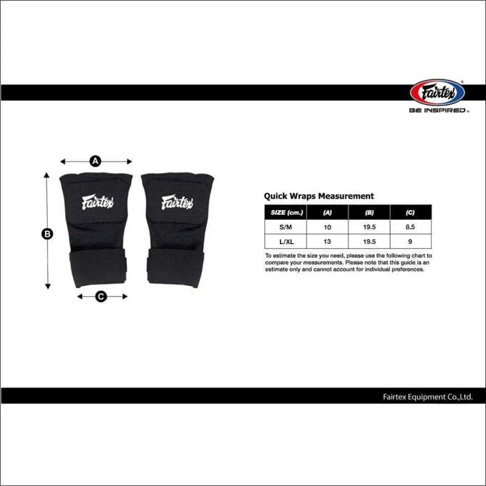 Fairtex Quick Wraps - Black Fairtex