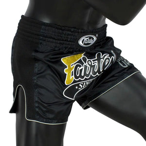 Fairtex Slim Cut Muay Thai Shorts - Black Fairtex