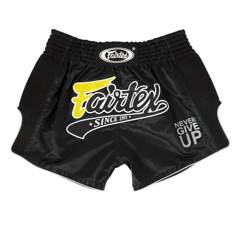 Fairtex Slim Cut Muay Thai Shorts - Black Fairtex