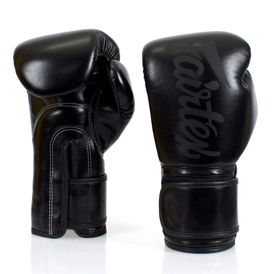 Fairtex Solid Black Lightweight Boxing Gloves Fairtex