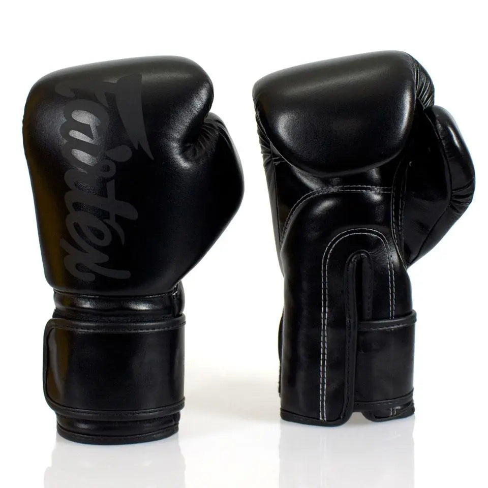 Fairtex Solid Black Lightweight Boxing Gloves Fairtex