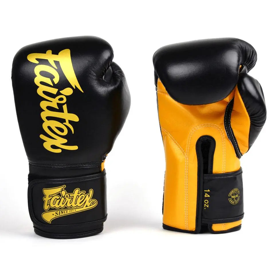 Fairtex Super Sparring Gloves - Black Gold Fairtex