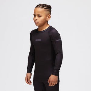 Tatami Kids Noir Black Long Sleeve Rash Guard Tatami