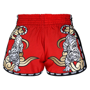 Tuff Retro Style Shorts - Red Tiger Yantra TUFF