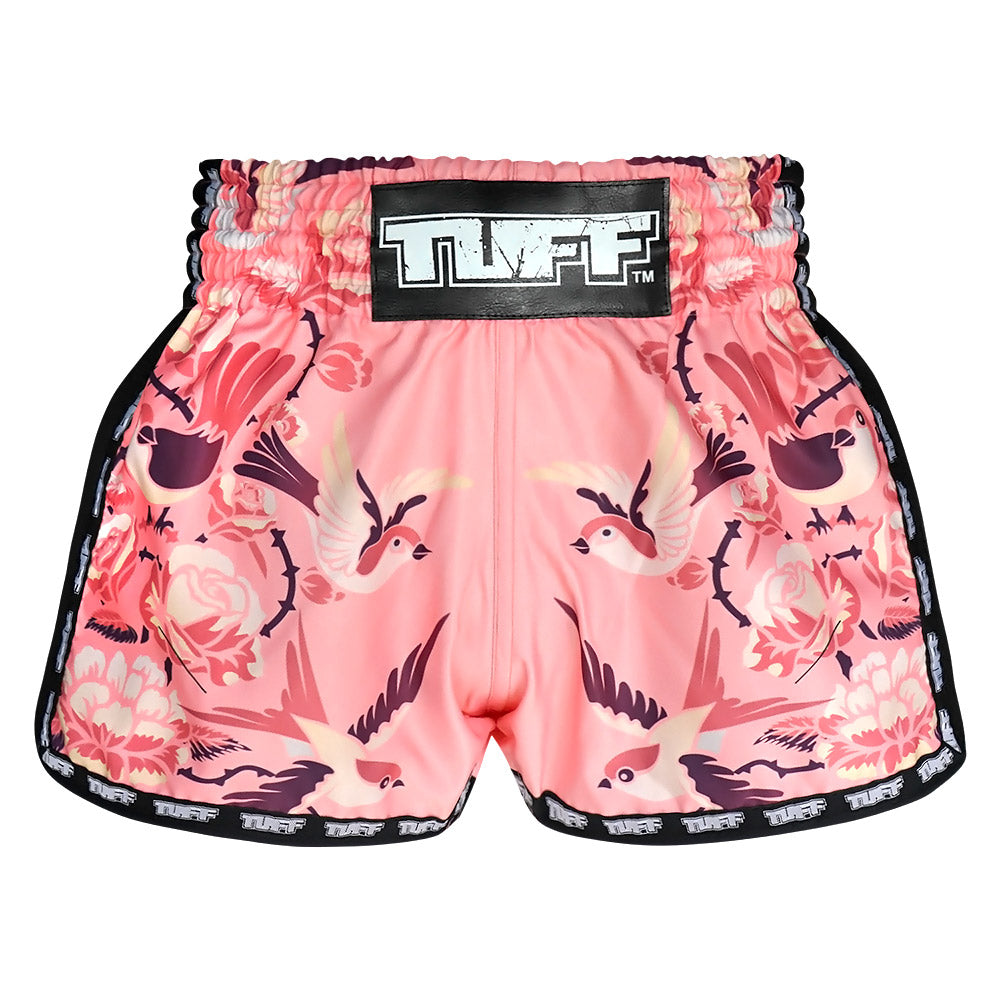 TUFF Retro Style Shorts - Birds &amp; Roses TUFF