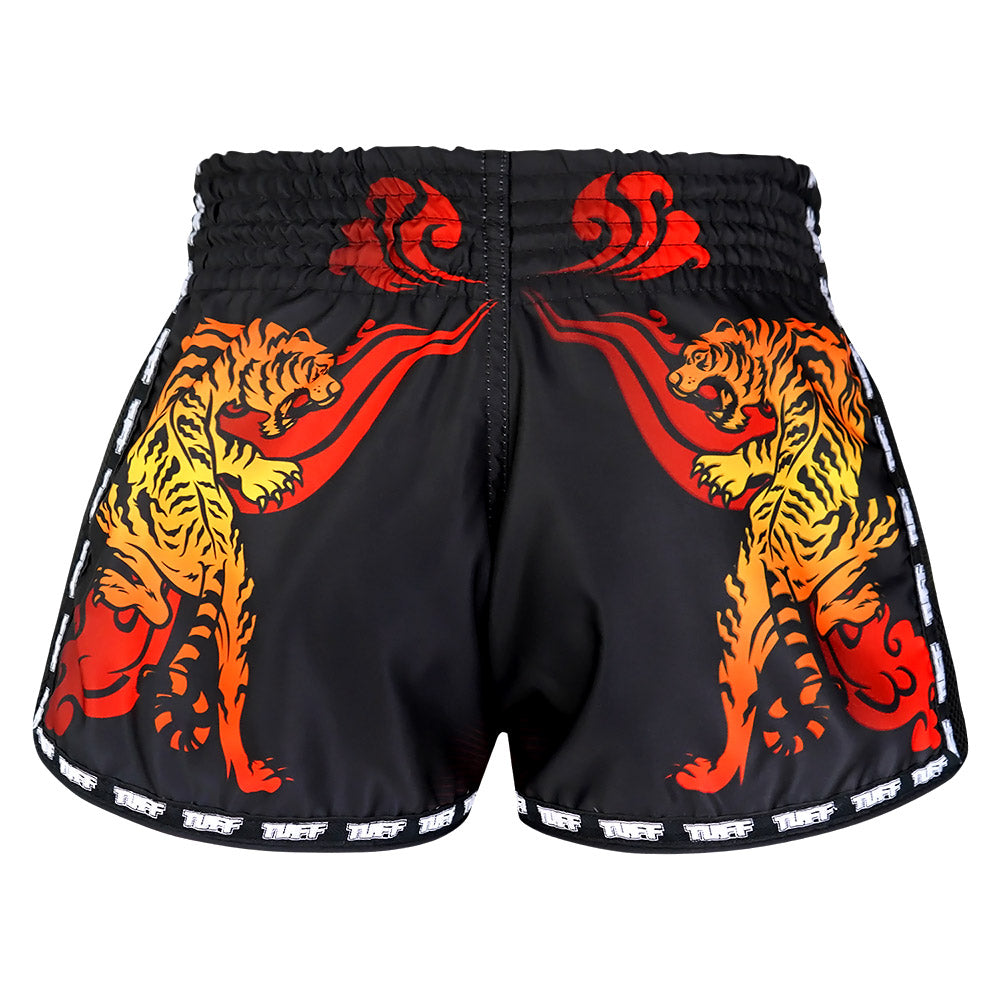 Tuff Kids Retro Style Shorts - Cruel Tiger Red TUFF