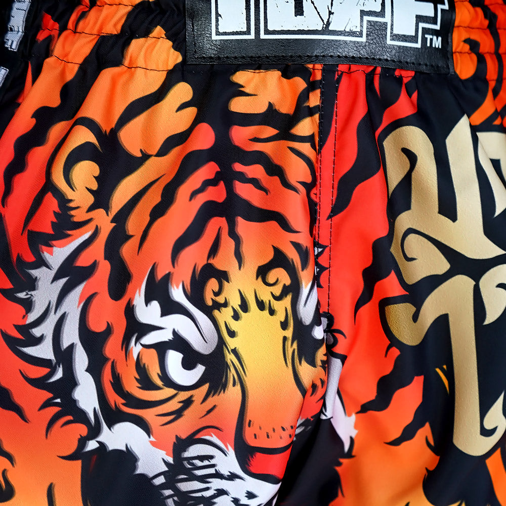 Tuff Kids Retro Style Shorts - Cruel Tiger Red TUFF