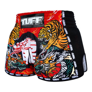 Tuff Retro Style Shorts - Dragon & Tiger TUFF