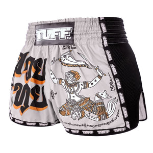 Tuff Retro Style Shorts - Grey Hanuman Yantra TUFF