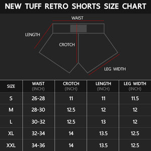 Tuff Retro Style Shorts - Black Singha Yantra TUFF