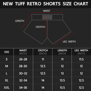 Tuff Retro Style Shorts - Red Chinese Dragon TUFF